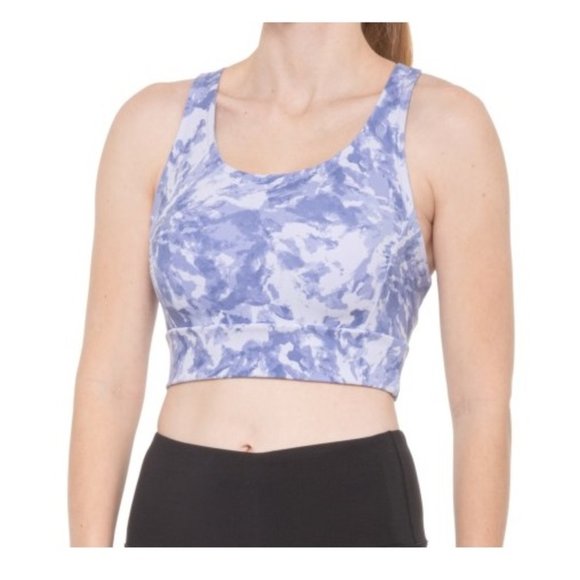 NWT Harmony Balance Women's Peached Yoga Crop Size L Velvet Blue $40 3HL29 - Picture 1 of 1